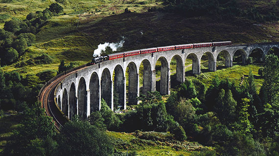 Viaducto de Glenfinnan escenario de la película Harry Potter